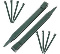 Abaodam 10 Pezzi Pali da giardino paesaggistico fai da te pali delle piante pianta bordi del paesaggio bordo palo chiodi da giardinaggio chiodi per il fissaggio del prato plastica Verde