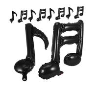Abaodam 10 pezzi Palloncini Note Musicali Neri in Alluminio per Decorazioni Feste Tema Musica Compleanni e Shower Palloncini Note Musicali Eleganti per Concerti e Party