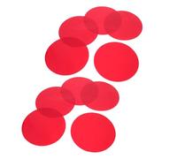 Abaodam 10 Pezzi Pellicole Colorate Autoadesive per Lampade e Faretti in Pet Rosso, Luce Calda, Facile da Applicare e Riposizionare, per Camera da Letto e Soggiorno, Set