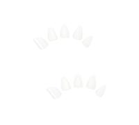 Abaodam 10 Pezzi Pipa Unghie Pipa Nail Accessori Rotondo Breve Premere Sulle Unghie Unghia Plettro Per Chitarra Capretto Chitarra Dito Nail Protezioni Strumento A Corda Finger Guard Nylon
