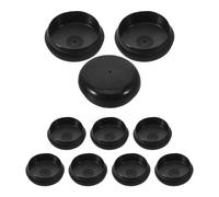 Abaodam 10 Pezzi Protezione Antiscivolo per Bastoni da Passeggio per Anziani, Gomma Nera 43mm, Supporto Uniforme a Terra, Superficie Circolare in Plastica per Pavimenti Duri e Passaggi