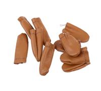 Abaodam 10 Pezzi Protezioni Dita per Infeltrimento Amici Cucito Pu Marrone | DIY e Crafts, Copertura Morbida, Set Pratico, Uso Manuale Colore Casuale