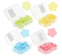 Abaodam 10 Pezzi Sapone Mani in Fogli da Viaggio Scatola in Plastica, Leggero e Facile da Trasportare per Campeggio e Escursioni Colore Casuale