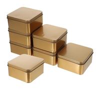 Abaodam 10 Pezzi Scatola Decorazioni In Oro Barattolo Di Caramelle Barattoli Di Per Biscotti Barattoli Di Tè Barattoli Di Metallo Vuoti Contenitore Per Zollette Di Zucchero