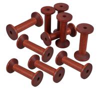 Abaodam 10 Pezzi Spola in Legno, Avvolgifiocco per Filo Fai da Te, Marrone, Vintage, Antistrappo e Avvolgimento Stabile per Lavori Manuali e Progetti di Falegnameria