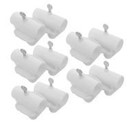 Abaodam 10 Pezzi Supporti per Asta Bandiera in Plastica Staffe Fisse da Parete e Bordo Montaggio Facile e Leggero per Giardino Balcone e Feste all Aperto Base Resistente Sole e Pioggia