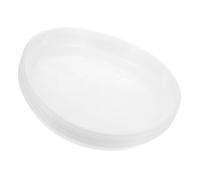 Abaodam 10 Pezzi Tappetino per Vasi di Fiori Vasi Trasparenti per Piante Pianta con Circolare Piccolo Piattino al di Fuori Pentola Trogolo All'aperto Sottovaso da Giardino Plastica Bianca