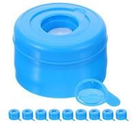 Abaodam 10 Pezzi Tappi Riutilizzabili per Brocche D’acqua in Plastica Blu, Tappi di Chiusura Antigoccia per Bottiglie Grandi, Adatti per Casa, Ufficio e Viaggi