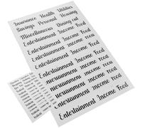 Abaodam 10 Set di Etichette Adesive Portatili per Budget Domestico, Adesivi Multifunzione per Gestione Bilancio Familiare, Accessori Etichettatura per Uso Quotidiano