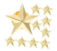 Abaodam 10 Spille a Forma di Stella a Cinque Punte in Lega Distintivi Stellari Eleganti per Decorazioni di Costumi Accessori da Bavero per Borse Cinture e Cappelli Set da 10 Pezzi per