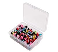 Abaodam 100 Occhi Artificiali per Colorati Occhi Realistici con Pupille Nere per Baitfish Lure Te per Spinning Fishing Materiale Resistente e Attraente