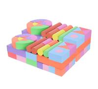 Abaodam 100 Pezzi Blocchi Giocattolo Eva, Set Mattoncini da Costruzione Colorati in Schiuma Morbida, Giocattolo Educativo per Sviluppo Intellettuale e Manuale, per Prime Attività