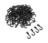 Abaodam 100 Pezzi Gancio per Pannello Forato Nero, Plastica, 2 MM | Accessori per Cubicoli da Ufficio, Presa Stabile e Antiscivolo, Stile Minimalista, per Ordine e Organizzazione
