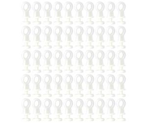 Abaodam 100 Pezzi Pulegge per Tende in Plastica 10x25mm Runner Silenziosi per Binari Tende Ganci Scorrevoli per Tessuti Accessori Multiuso per Drappeggi e Mantovane