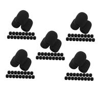 Abaodam 100 Pz Copertina in spugna ape piccola Protezione microfono Cuffia microfono Cuffia per microfono copertura del microfono della cuffia pratica fornitura di microfoni Black