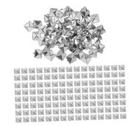 Abaodam 1000 Pezzi Rivetti Piramidali Quadrati in Ferro Argento per Pelle, | Stile Punk Retro, Impatto Visivo Forte, Finitura per Progetti Artigianali