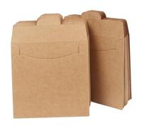 Abaodam 100pezzi Custodie in Carta Kraft Per Cd Vuote Scatole Per Dischi Per Raccoglitori Protezione Per Cd e Dvd Marrone