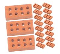 Abaodam 100pezzi Mattoncini in Miniatura Di Ceramica Per Esterni Piccoli Mattoni Per Modelli Di Costruzione Per Decorazioni Di Micro Paesaggi e Modelli Di Architettura