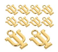 Abaodam 10pezzi Charms Lettere Greche Metallo Per Creazioni Di Gioielli Charm Per Collane e Bracciali Design Elegante Opzioni Flessibili Per Personalizzazione e Comfort Assicurato