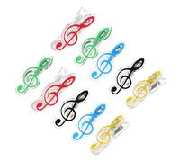 Abaodam 10pezzi Clip Per Spartiti Musicali Da Vari Colori Fermagli Per Libri e Note Musicali Per Lettura e Studio Di Partiture Resistente Al Vento e Facile Da Usare