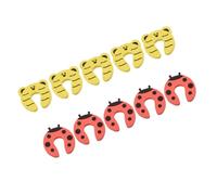 Abaodam 10pezzi Fermaporta Cartoon Antischiacciamento Coccinella Giallo Per Sicurezza e Animali Design e Antiscivolo Compatibile Moquette Piastrelle