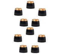 Abaodam 10pezzi Manopole Per Chitarra Manopole Push Oro Base Nera Compatibili Amplificatori Plexi Parti Ricambio Per Strumenti Musicali
