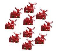 Abaodam 10pezzi Statuette Di Mulini Vento Vintage Per Delle Fate Miniature Di Case Da Giardino e Accessori Per Paesaggi Miniatura Decorativi