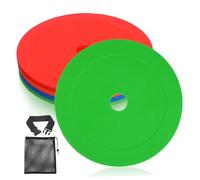 Abaodam 12 Coni Piatto per Calcio Agility Spots Marker Resistente e Adattabile per Allenamento Tecnico Indoor e Outdoor Supporto per Controllo e Passaggi