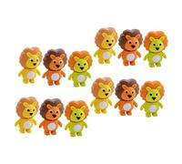 Abaodam 12 Gommine a Forma di Leone per Ragazzo Ragazza, 12pezzi Colore Assortito, Realizzate in Tpr Leggero e Sicuro, per Regali e Festa Colore Casuale
