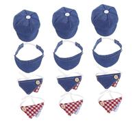 Abaodam 12 Mini Beret Hat And Triangular Scarf For Dolls Mini Pirate And Party Caps Doll Accessories For Role Play