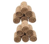Abaodam 12 Miniature Hay Bales Realistic Straw Blocks For Dollhouse Farm Landscape DIY Autumn Harvest Crafts