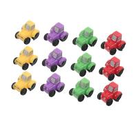 Abaodam 12 Miniature Trattori in Resina Colorati per Scenari Fattoria in Casa delle Bambole Modelli Agricoli Dettagliati per Micro Paesaggi e Giardini delle Fate