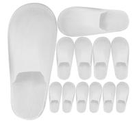 Abaodam 12 Paia Pantofole da Spa Usa e Getta Unisex Antiscivolo Suola Spessa 4Mm Bianco per Hotel Spa Bagno e Ospiti da Interno Leggere e Portatili per Viaggi e Casa