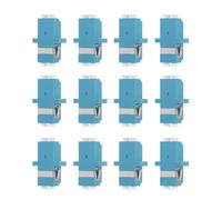 Abaodam 12 Pezzi Adattatore da Lc a Lc in Plastica Flangia Duplex | Connessione Stabile e Perdita Ridotta, Doppia Porta per Tecnici e Installatori in Reti Locali e Data Center