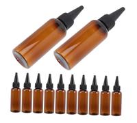 Abaodam 12 pezzi Bottiglie Applicatore per Tinta Capelli Pet Riutilizzabili con Beccuccio Puntato per Olio e Balsamo Colorante Capelli Flaconi Squeeze Portatili per Radici e Trattamenti