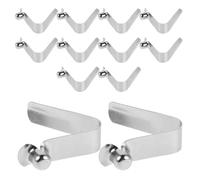 Abaodam 12 Pezzi Clip di Bloccaggio per Stampella, Clip a Molla per Stampella Ascellare, Metallo Argento, per Tubi 19-22mm, per Bastone da Passeggio e Stampelle Ascellari, Comfort