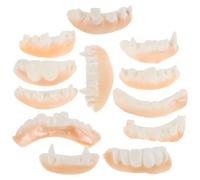 Abaodam 12 Pezzi Denti da Cosplay Zanne Ingannevoli per Costume Halloween, Accessori Realistici per Feste e Travestimenti Zombie, Decorazioni Spaventose e Adulti Stile Stile Casuale