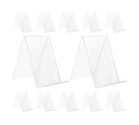 Abaodam 12 Pezzi Espositore per Libri in Acrilico Trasparente da Tavolo, | Design Semplice e Moderno, Mostra Titoli Ingombro Compatto per Collezionisti, Librai, Fiere e Negozi