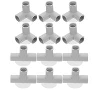 Abaodam 12 Pezzi Giunti a Forma di T in Plastica per Recinto Bimbi con Ventose Connettori Angolari e a T per Box Sicuro e Stabile Accessori Montaggio Facile per Recinzione Giochi