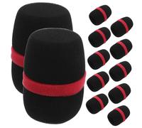 Abaodam 12 Pezzi Microphone Sponge Covers Noise Reduction Windscreen Shield For Interviews Singing Public Speaking Fit Handheld Mic Protector Splash Resistant And