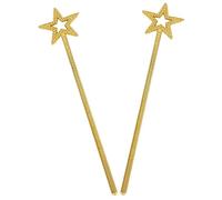 Abaodam 12 Pezzi Stella Dorata in Plastica, Magica per Bambine | Effetto Glitter Scintillante, Forma , Adatta e Matrimonio, Accessorio Facile da Usare