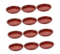 Abaodam 12 Pezzi Tappetino da Pallet drenaggio Vasi da Giardino pianta da Piatti sottovaso per Piante al Chiuso Vassoio Inferiore piattini per fioriere Vassoio per fioriera plastica Rosso