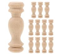 Abaodam 12 Pezzi Terminali in Legno Beige per Decorazioni Casa, Design Piccolo Ponte, Stile Classico Romantico, Accessori per Pilastri Romani e Arredi Interni