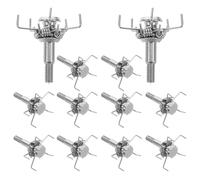 Abaodam 12 Punte di Freccia in Acciaio Inox per Caccia Piccola Selvaggina, Punte Larghe Filettate Compatibili Aste Standard, Accessori Leggeri per Tiro L'Arco All'aperto