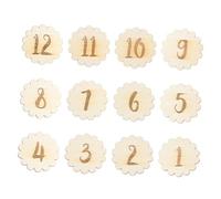 Abaodam 12pezzi Biglietti Mensili per Ragazzo Ragazza Ragazza in Legno Numeri del Mese di Nascita del Ragazzo Biglietti Creativi per Fotografia Commemorativa Carini per Social Media e Rico