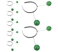 Abaodam 12pezzi Fascia Per Capelli Antenna Verde e Palla Glitterata Accessori Per Costumi Da Marziano e Feste Tema Spaziale Per Halloween e Cosplay