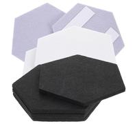 Abaodam 12pezzi Pannelli Acustici Autoadesivi Esagonali Per Parete Materiale Fonoassorbente Ad Alta Densità Isolamento Acustico e Antishock Per Ufficio Casa Scuola e Sala Conferenze Colori