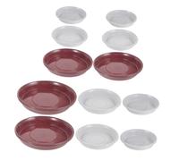 Abaodam 12pezzi Sottovasi in Plastica per Piante da di Vassoi Antigoccia per Vasi di Sottovaso Rotondo per Fioriere Impedisce all di Scorrere Mantiene Pulita Area Intorno al