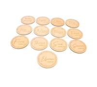 Abaodam 13 Pezzi Dischi in Legno Per Tappe Di Crescita Biglietti Per Bambino Bambina Cartelli in Legno Per Tappe Di Crescita Biglietti Mensili in Articoli Per Bambini