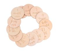 Abaodam 13pezzi Carte Di Mensile Legno Per Accessori Fotografici Per Ogni Mese Materiale Sicuro e Pratico Per Scatti Indimenticabili e Condivisione Sui Social Media